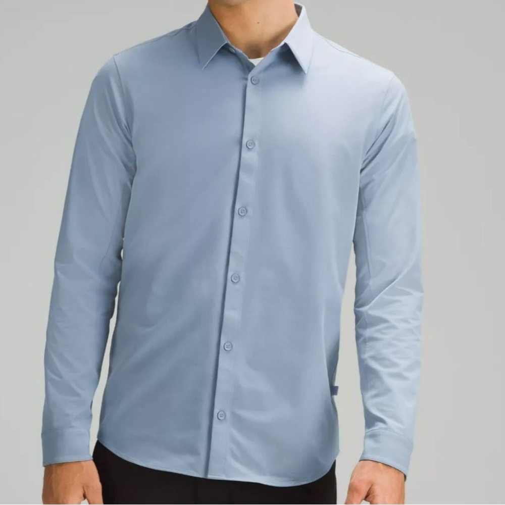 lululemon New Venture Long Sleeve Shirt Slim Fit: Blue